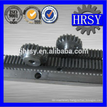 Industrial gear rack and pinion gear